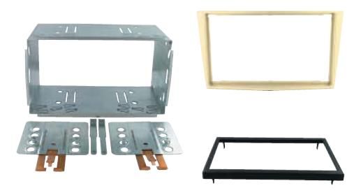 2-DIN frame Opel Astra 04-10 met metaal beige