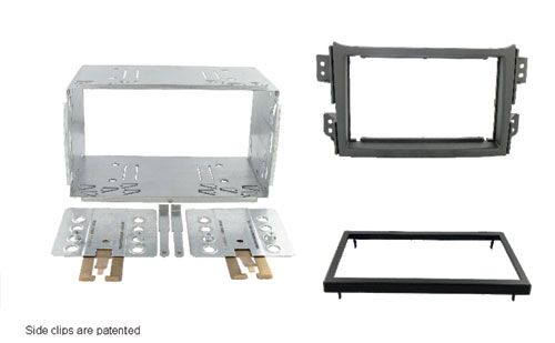 2-DIN frame Opel Agila Suzuki Splash 08-14 metaal fr zwart