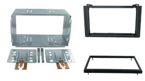 2-DIN frame Saab 9-3 06-11 zwart