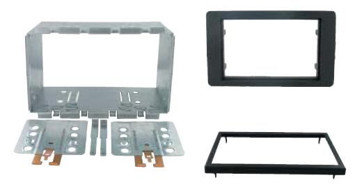 2-DIN frame Saab 9-5 05-12 met metaal zwart