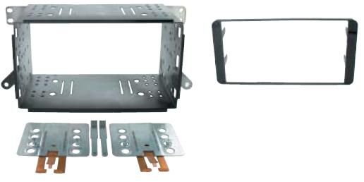 2-DIN frame Toyota Hilux 07-12 met metaal zwart