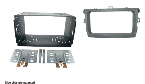 2-DIN frame Toyota Corolla 09-13 metaal grijs zilverkleur