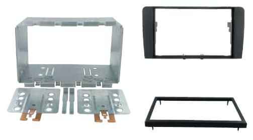 2-DIN frame Audi A3 03-12 zwart