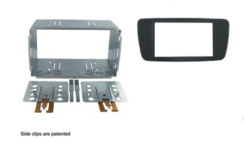 2-DIN frame Seat Ibiza 08-14 metaal zwart