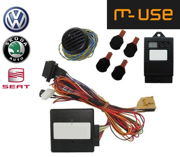 Parkeasy kit 4 FLAT sensors FRONT View to afterm display