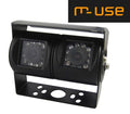 m-use camera universeel duo rear NTSC 120°/90° zwart