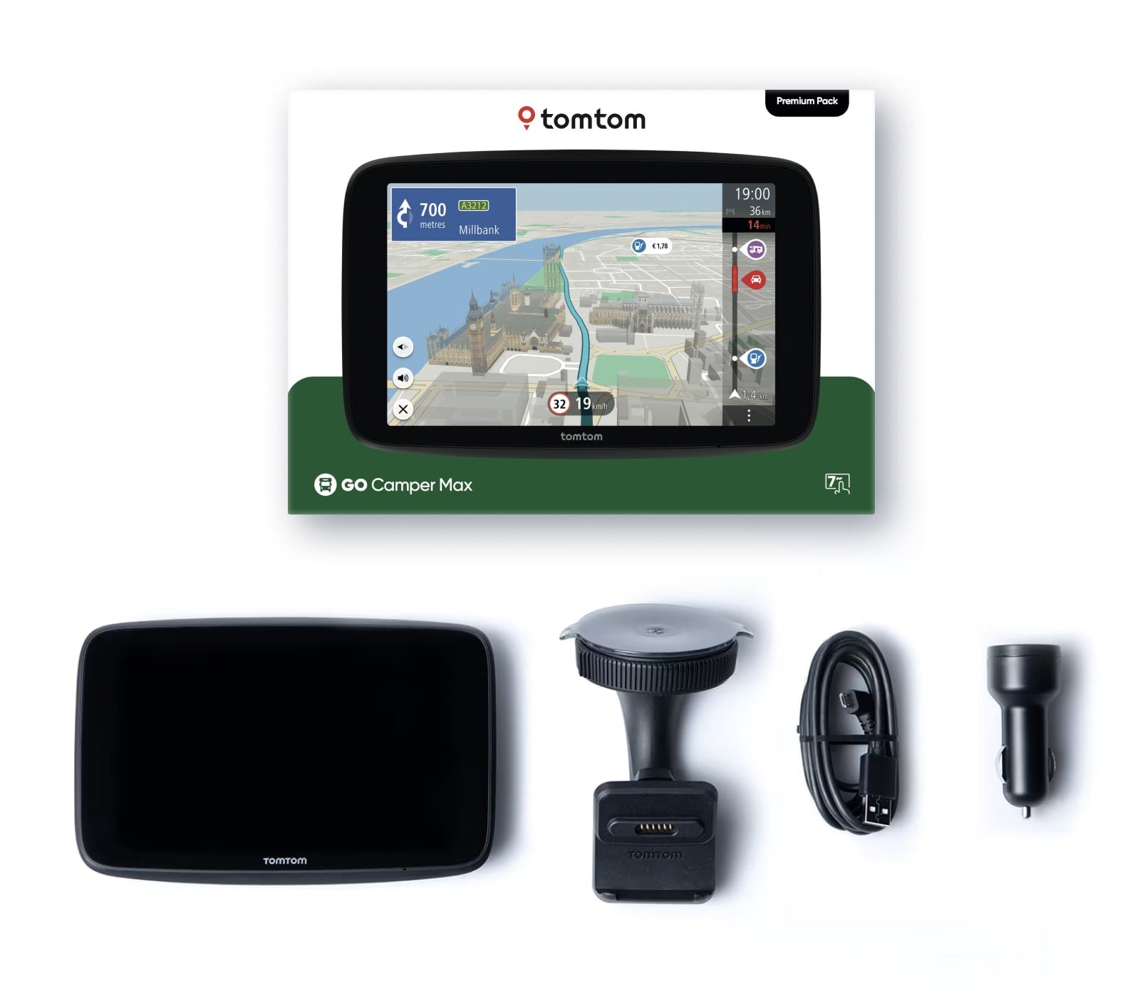 TomTom GO Camper Max verpakking en inhoud