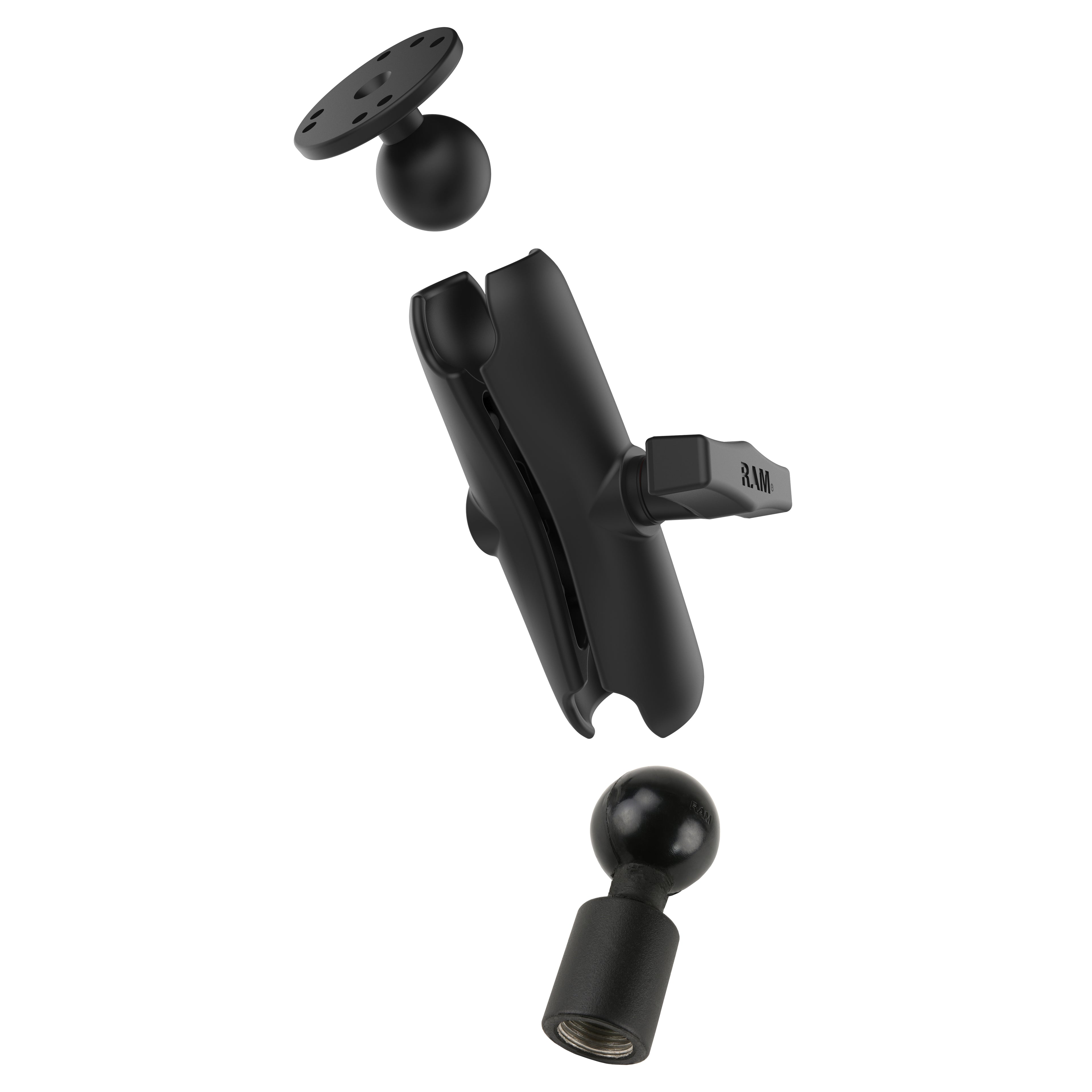 RAM Universele Dubbele Kogel Montage met Ronde Plaat en 1,27 cm (0.5") NPT-draad - RAM Mounts RAM-101-218-1U afbeelding 2