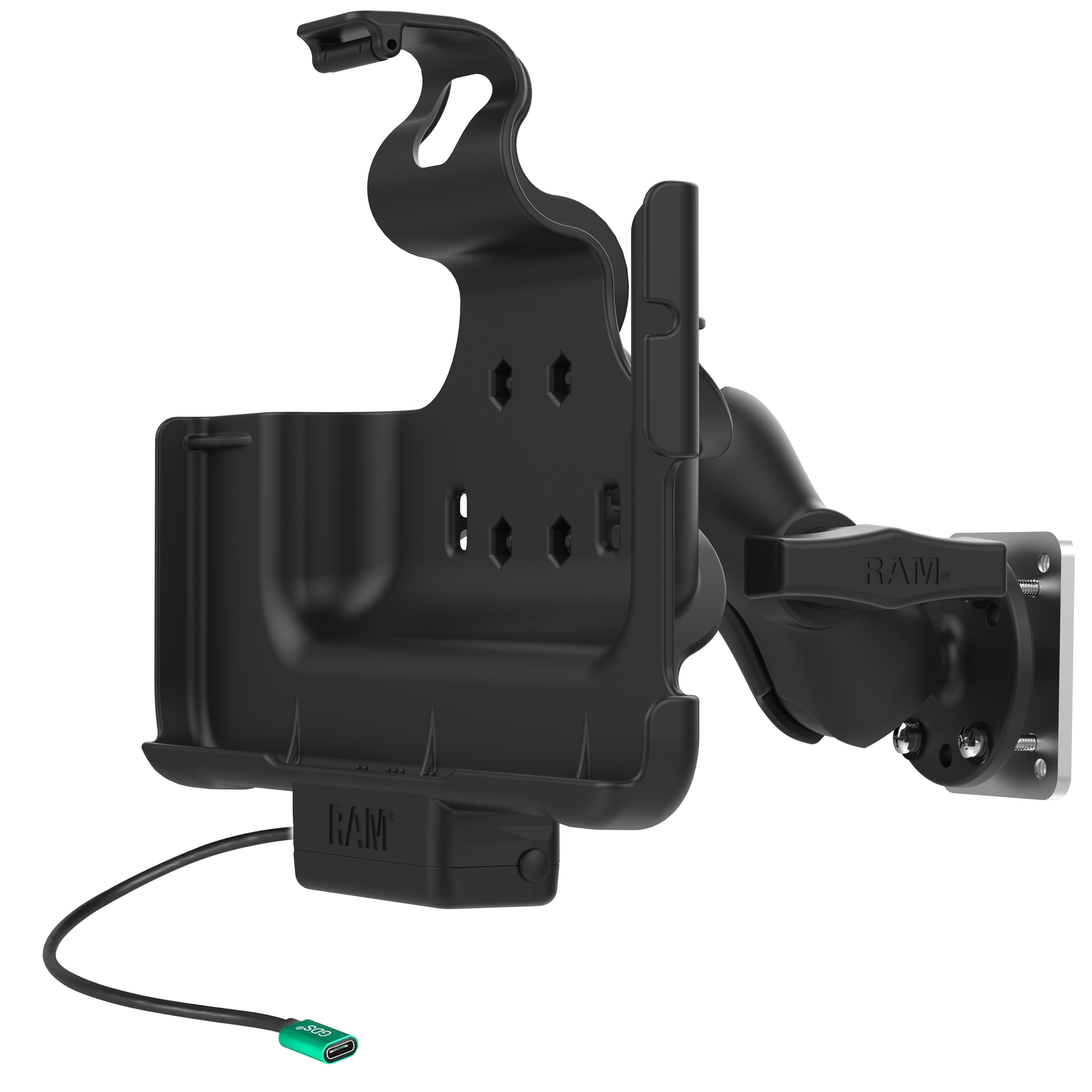 RAM Aangedreven Dock & Dashboard Bevestiging voor Samsung Tab Active5 Pro & 4 Pro - RAM Mounts RAM-101-225B2-SAM52CP-V7CU afbeelding 2