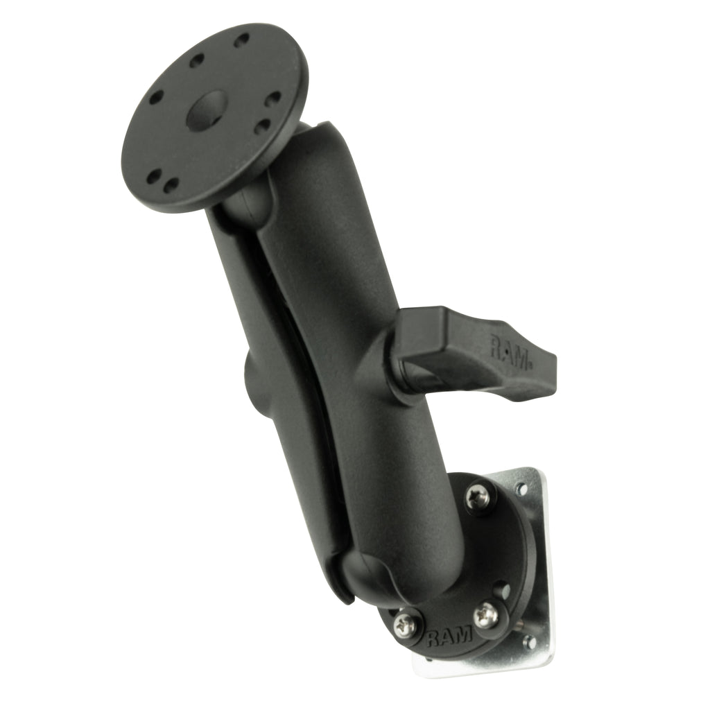RAM drill down dashboard montage met steun plaat c maat medium - RAM Mounts RAM-101-225B2U