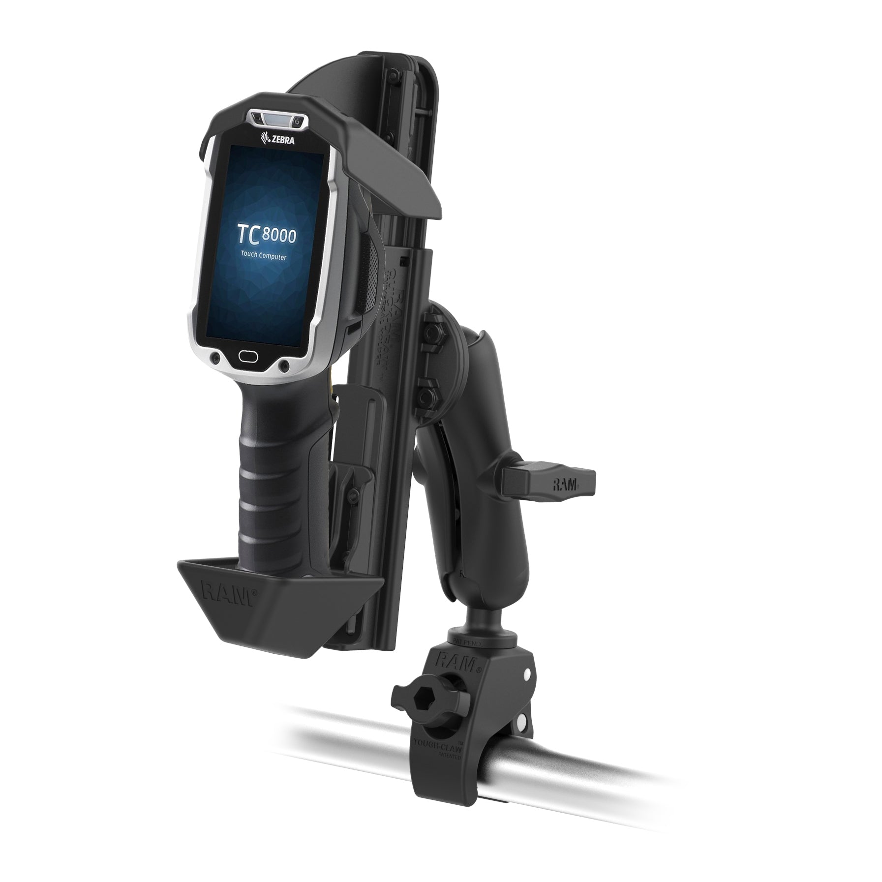 RAM Quick-Draw™ Bevestiging voor Zebra TC8000/8300 met RAM Tough-Claw™ - RAM Mounts RAM-101-400-ZE9U afbeelding 1