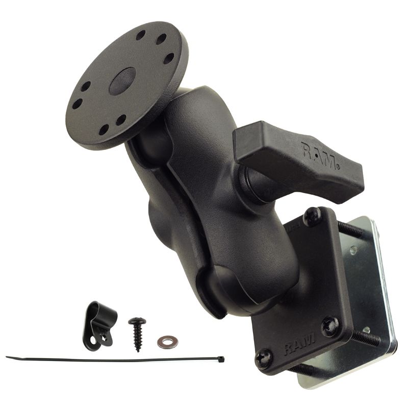 RAM Dubbele Bal Montage met Staal Onderplaat - RAM Mounts RAM-101-B-SAE1P-2U afbeelding 1