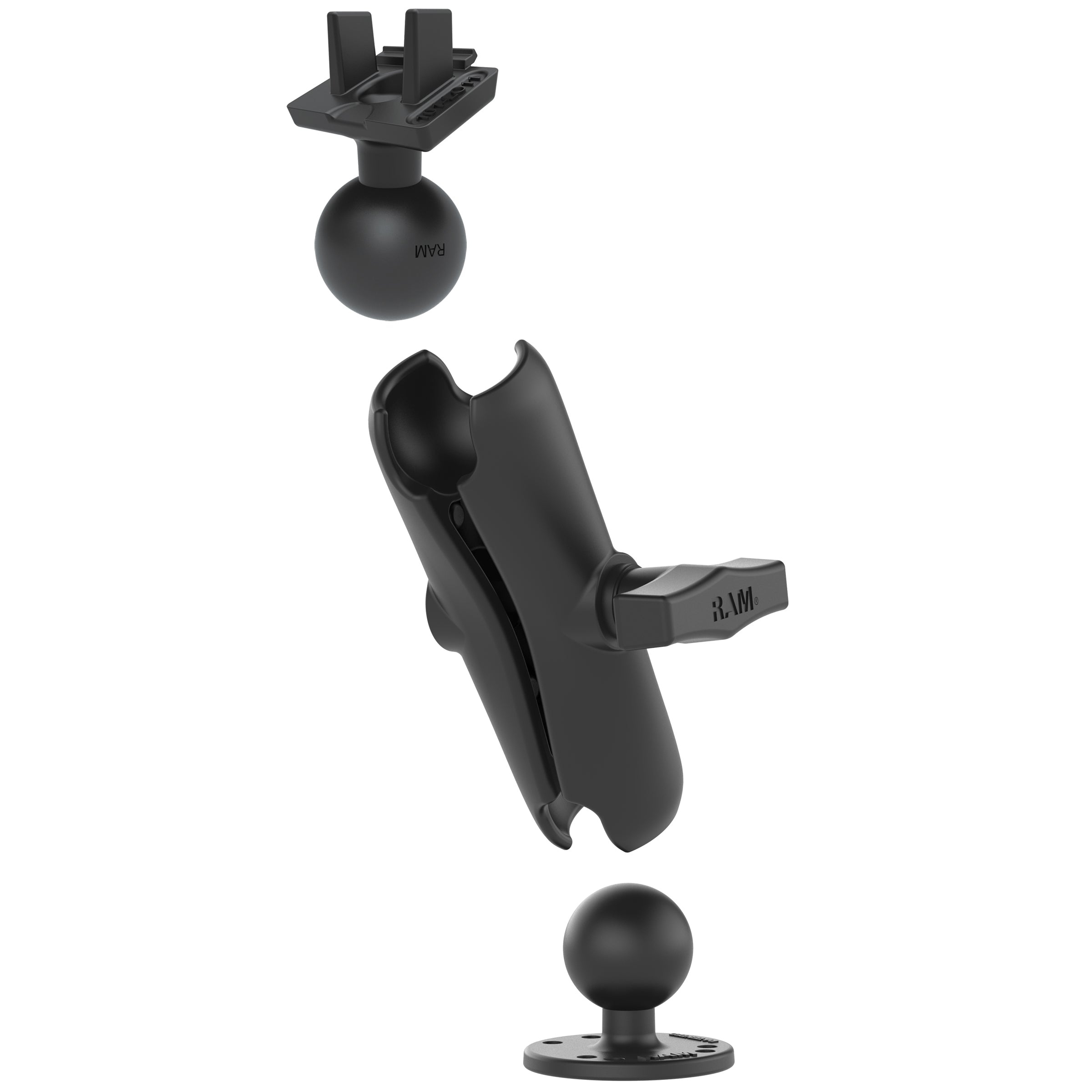 RAM Dubbele Balhouder voor Lowrance Elite-5 & Elite-7 Ti + Meer - RAM Mounts RAM-101-LO11 afbeelding 3