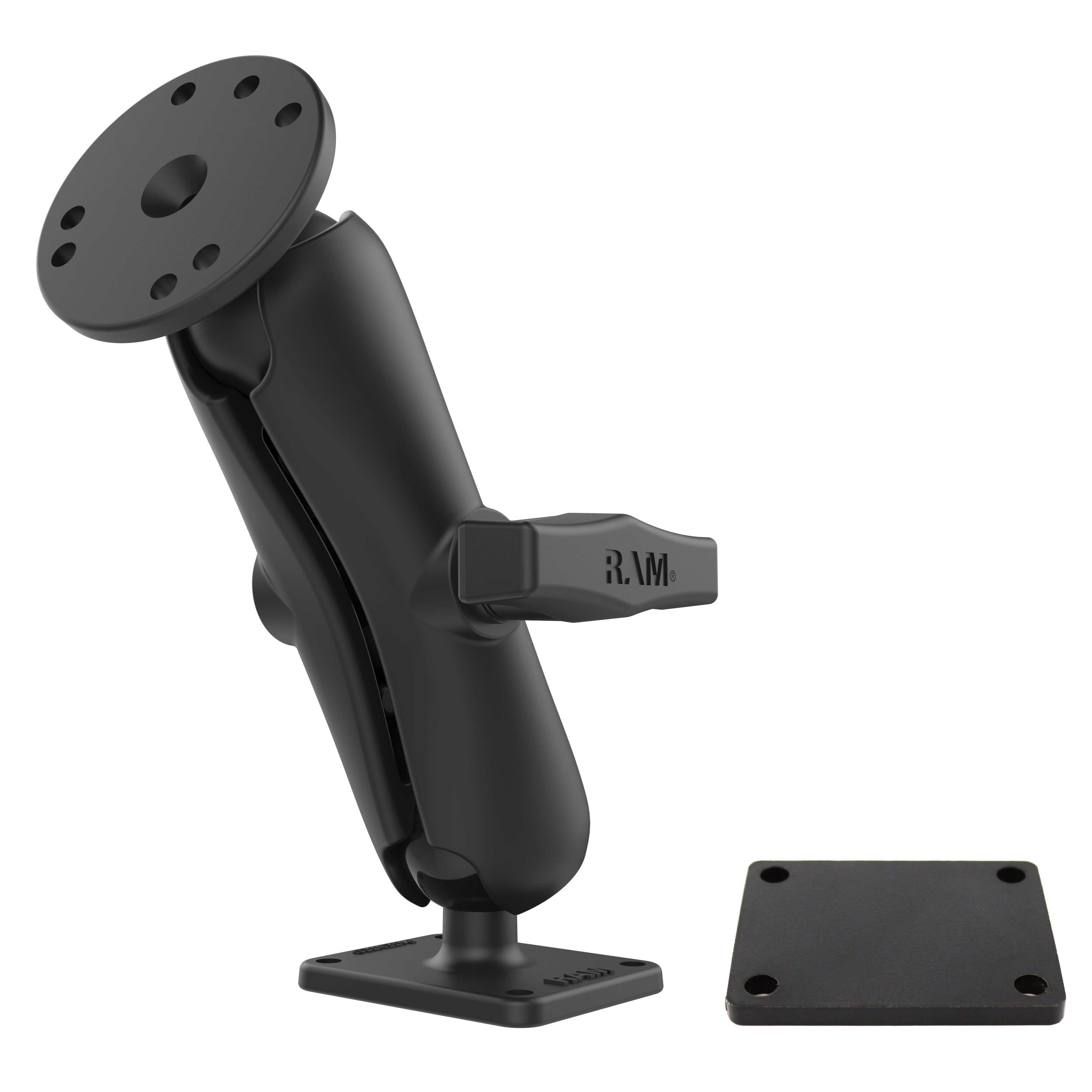 RAM Dubbele Bal Montage - Aluminium Steunplaat Medium - RAM Mounts RAM-101-SAE1 afbeelding 1