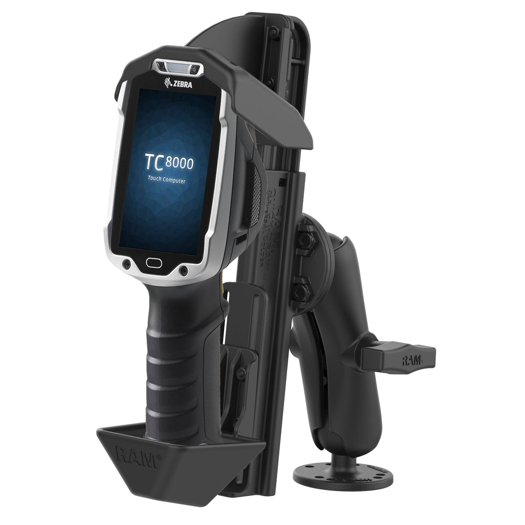 RAM quick draw boor naar beneden montage voor zebra TC80008300 - RAM Mounts RAM-101-ZE9U