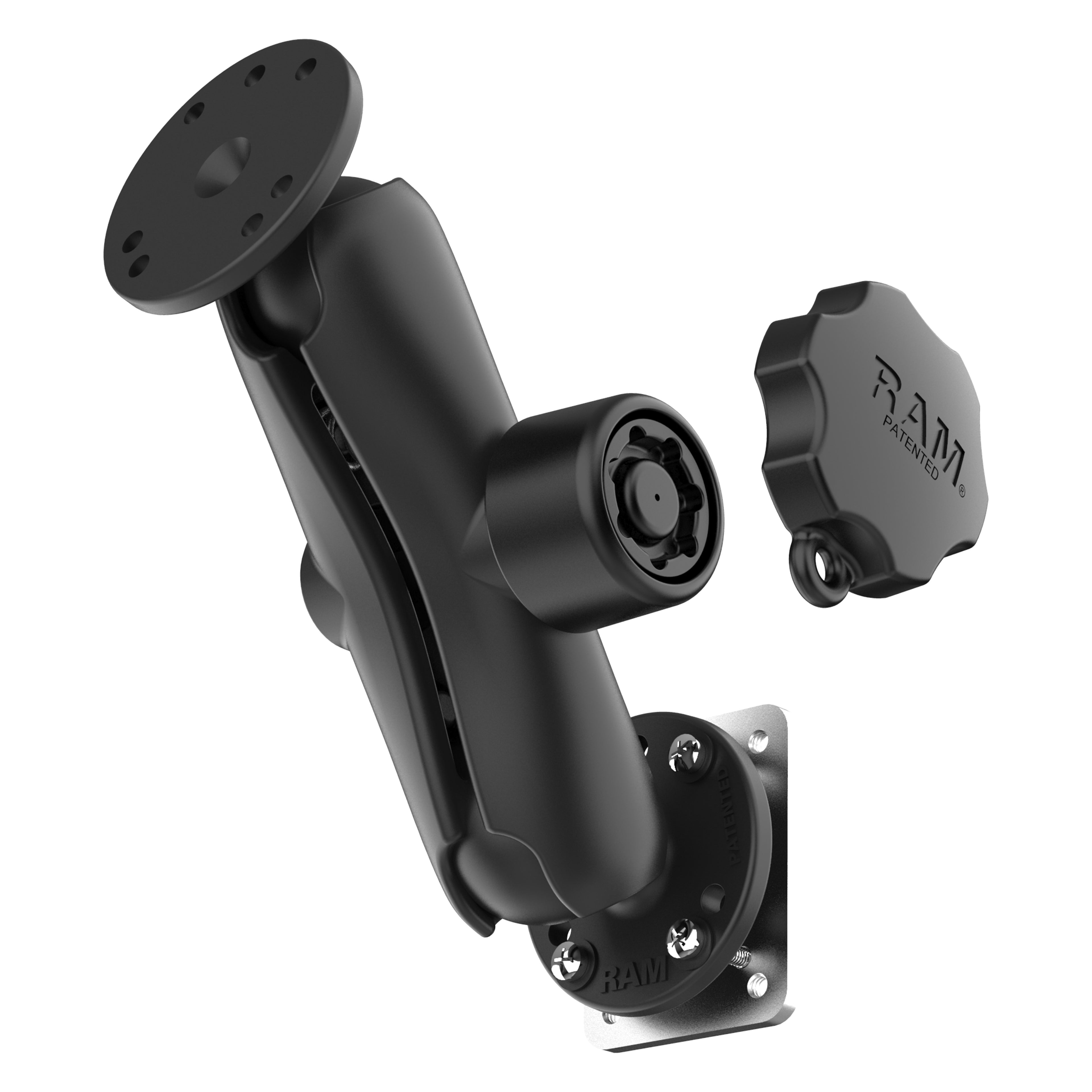 RAM verbindingsbout dashboard bevestiging met achterplaat c grootte med - RAM Mounts RAM-101L-225B2U