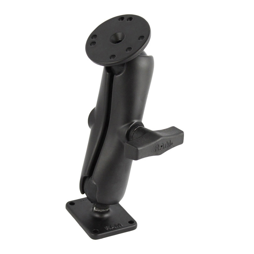 RAM dubbele bal mount met ronde rechthoekige platen medium - RAM Mounts RAM-101U-225