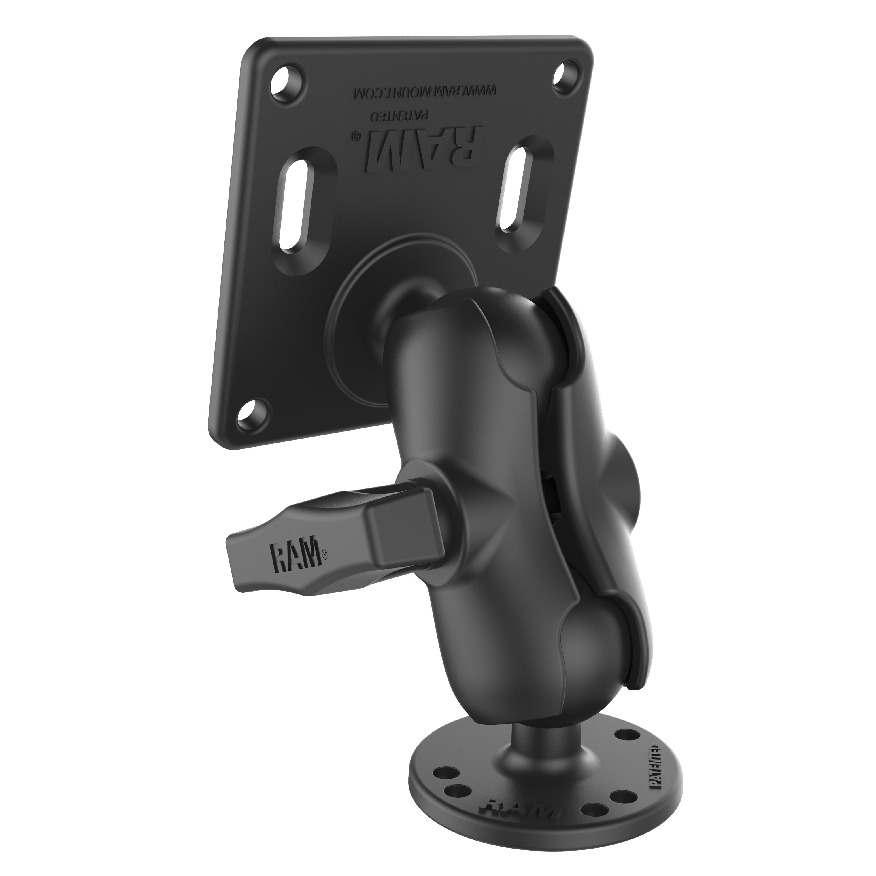 RAM Dubbele Bal Montage met 75x75mm VESA-plaat - C Maat Kort - RAM Mounts RAM-101U-B-2461 afbeelding 2
