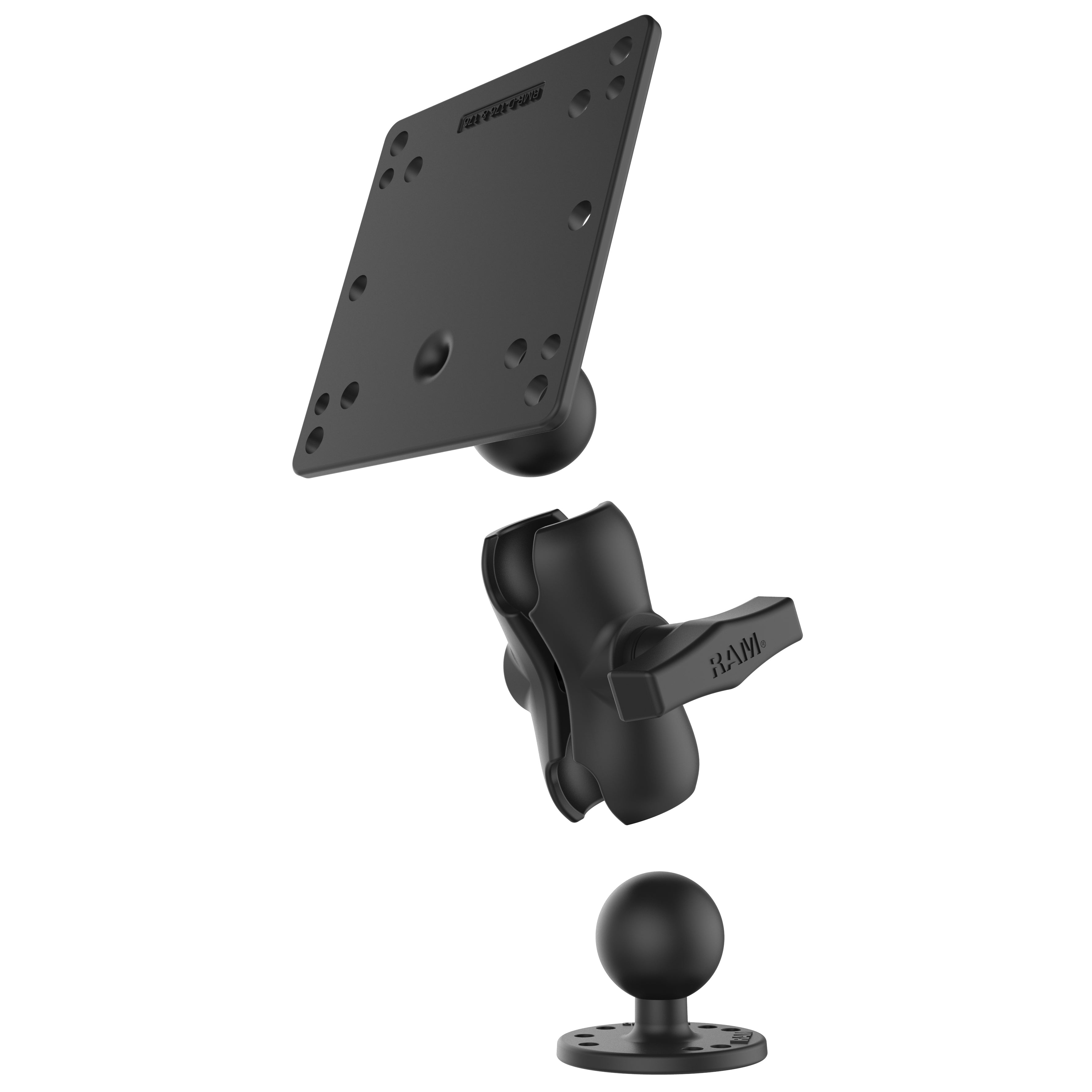 RAM Dubbele Bal Montage met 100x100mm VESA-plaat - C Maat Kort - RAM Mounts RAM-101U-B-246 afbeelding 3