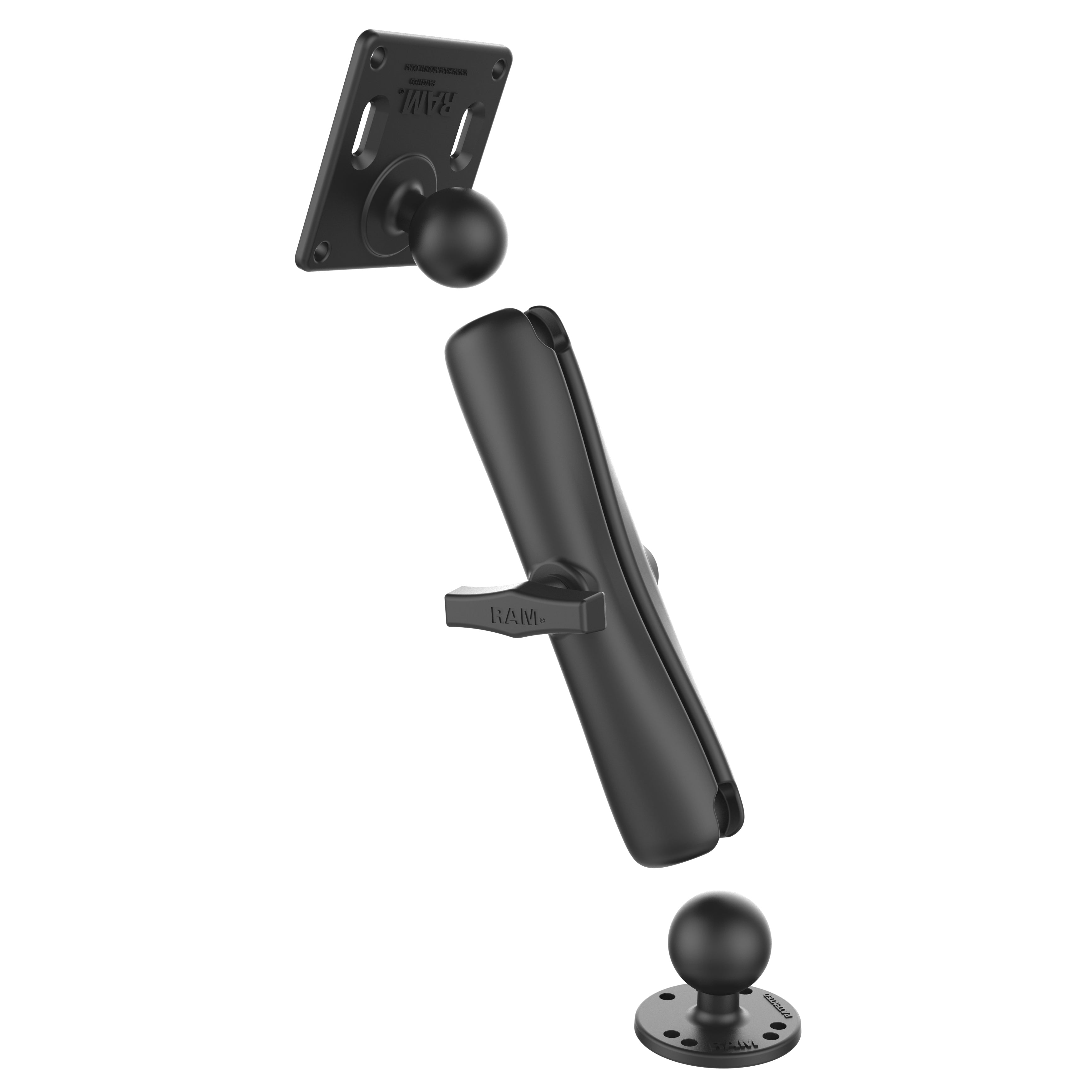 RAM Dubbele Bal Montage met 75x75mm VESA-plaat - C Maat Lang - RAM Mounts RAM-101U-D-2461 afbeelding 3