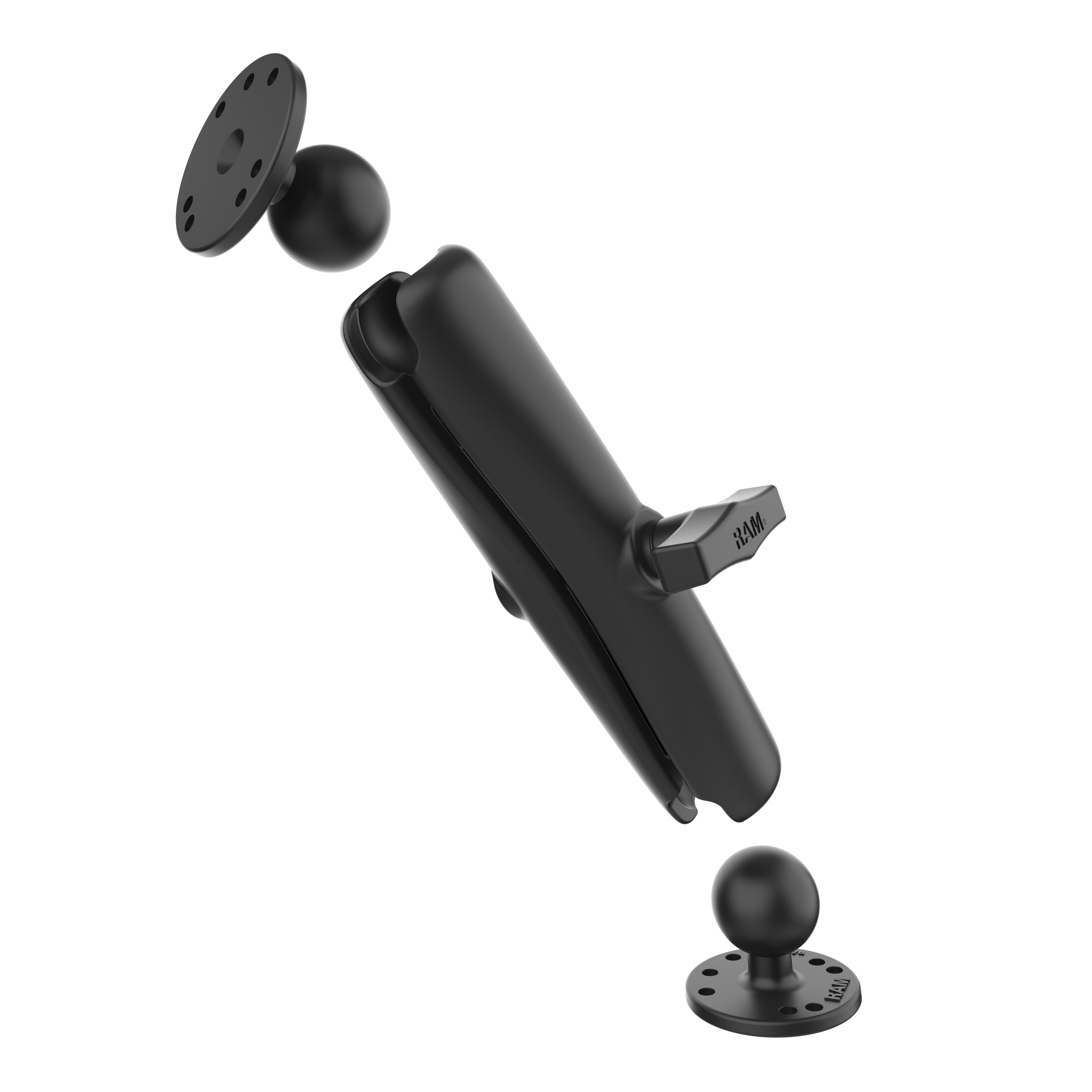 RAM Dubbele Bal Montage met Twee Ronde Platen - C Maat Lang - RAM Mounts RAM-101U-D afbeelding 2