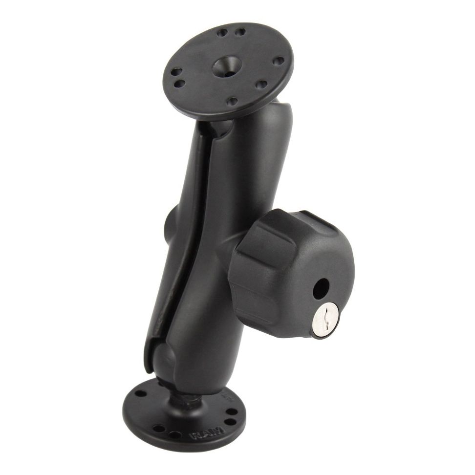 RAM Dubbele Bal Montage met Sleutel Slot Knop - C Maat Medium - RAM Mounts RAM-101U-L afbeelding 1