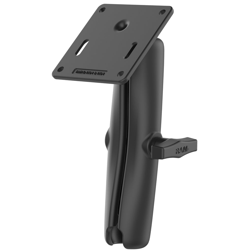 RAM double socket arm met 75mm VESA plate c groot formaat lang - RAM Mounts RAM-103U-D-2461