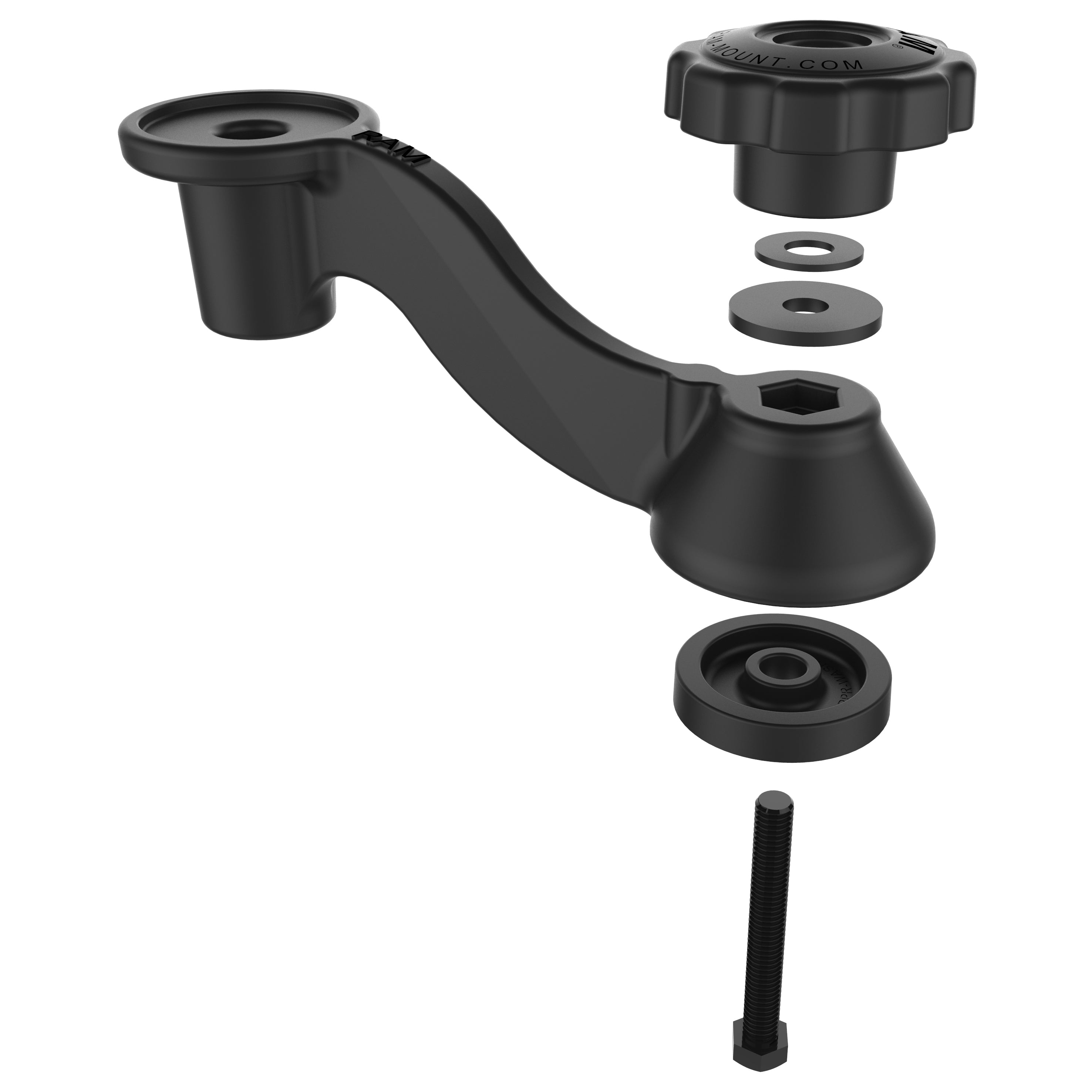 RAM 6" Gebogen Zwenkarm voor Horizontale/Verticale Montages - RAM Mounts RAM-109-1APU afbeelding 3