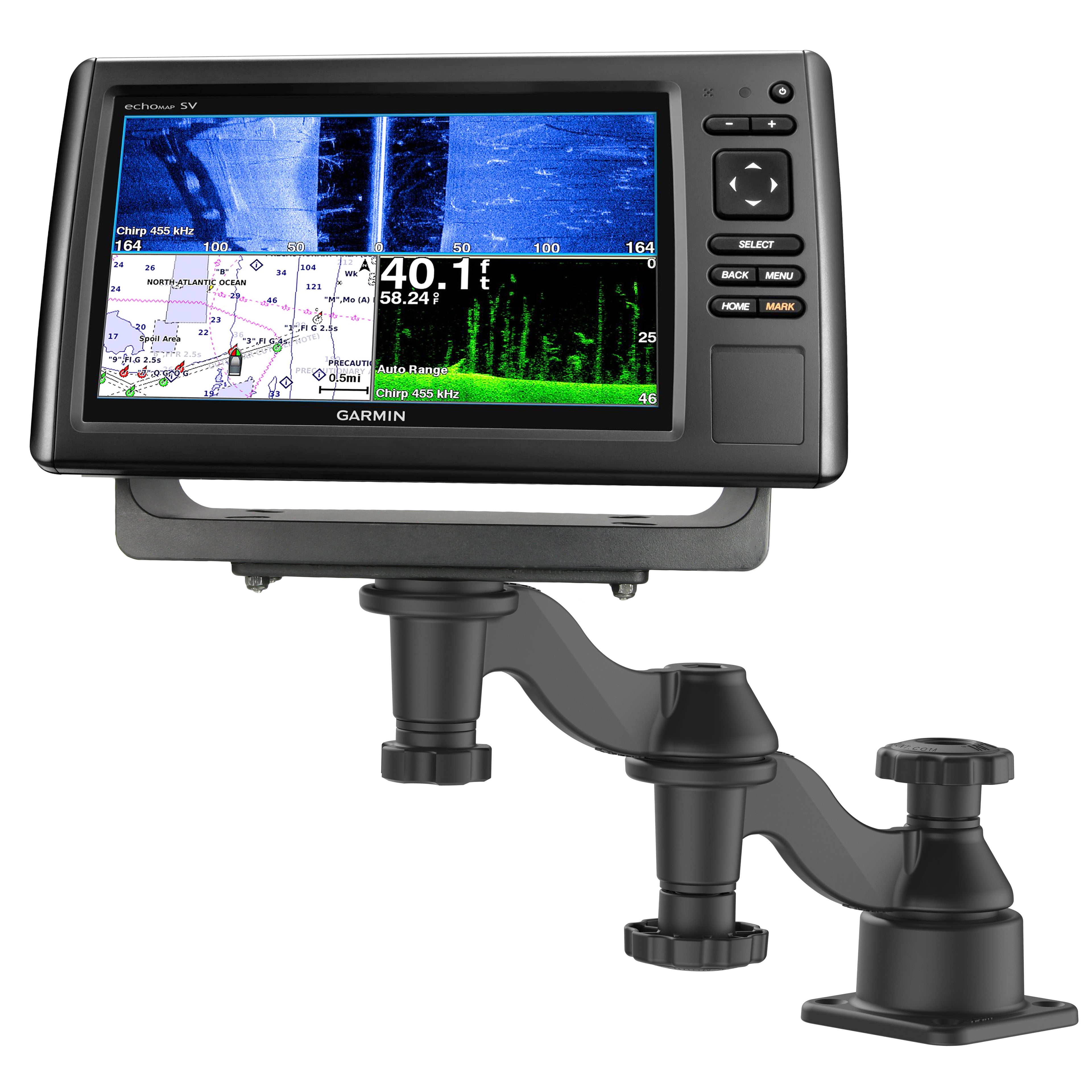 RAM horizontale 3048 cm 12 zwenkarm montage voor visvinders plotters - RAM Mounts RAM-109H-1U