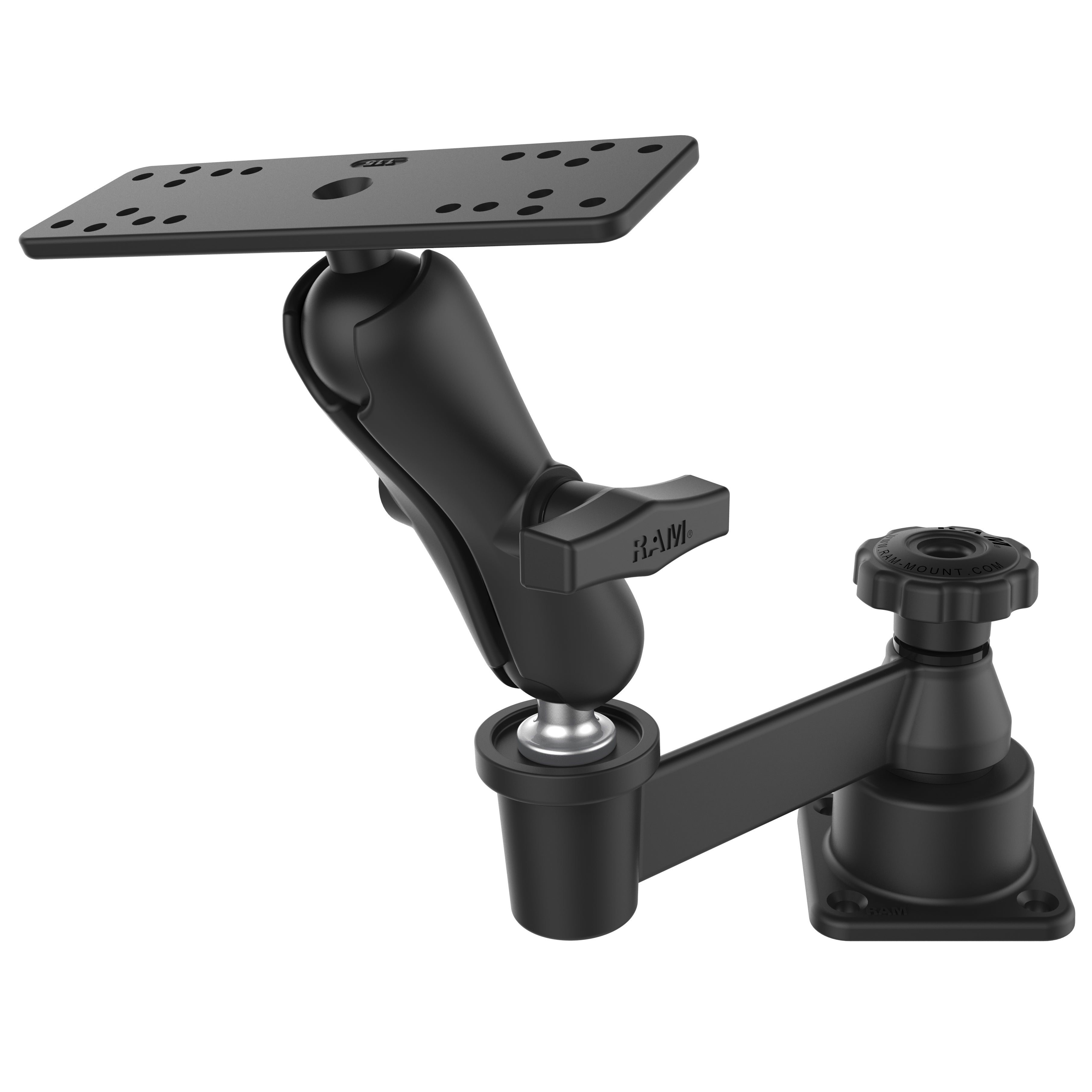 RAM horizontale zwaaiarm met dubbele balbevestiging - RAM Mounts RAM-109H-2U afbeelding 2