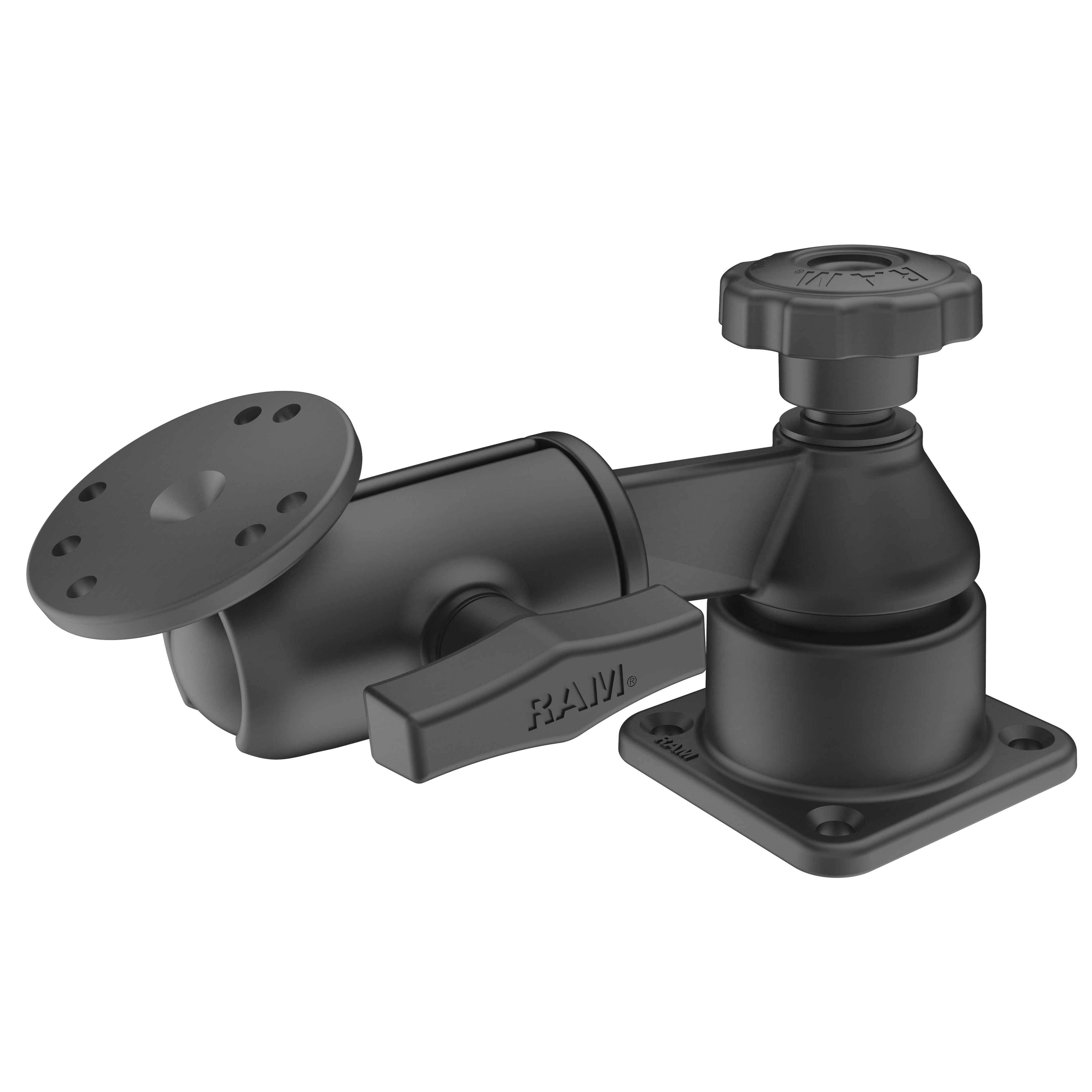RAM Horizontale 6" Swing Arm Mount met Bal & Socket Ronde Plaat - RAM Mounts RAM-109H-3U afbeelding 1