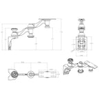 RAM Verticaal 30,48 cm (12") Zwenkarm Montage voor Visvinders & Plotters - RAM Mounts RAM-109V-1U afbeelding 3