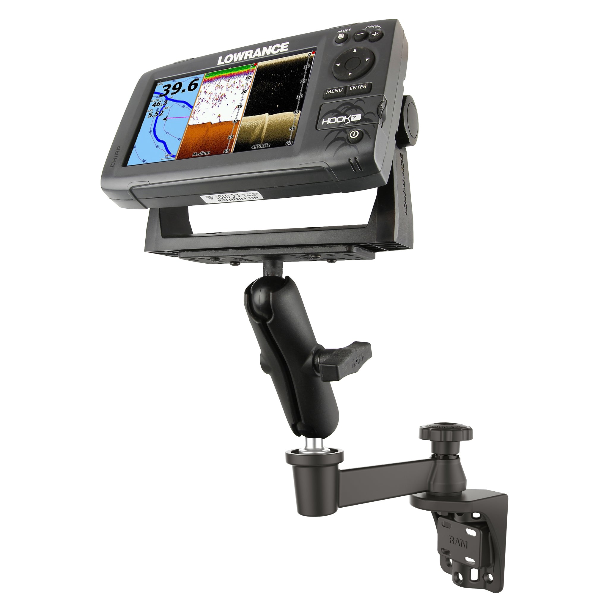 RAM Verticale Zwenkarm met Dubbele Bal Montage - RAM Mounts RAM-109V-2U afbeelding 1