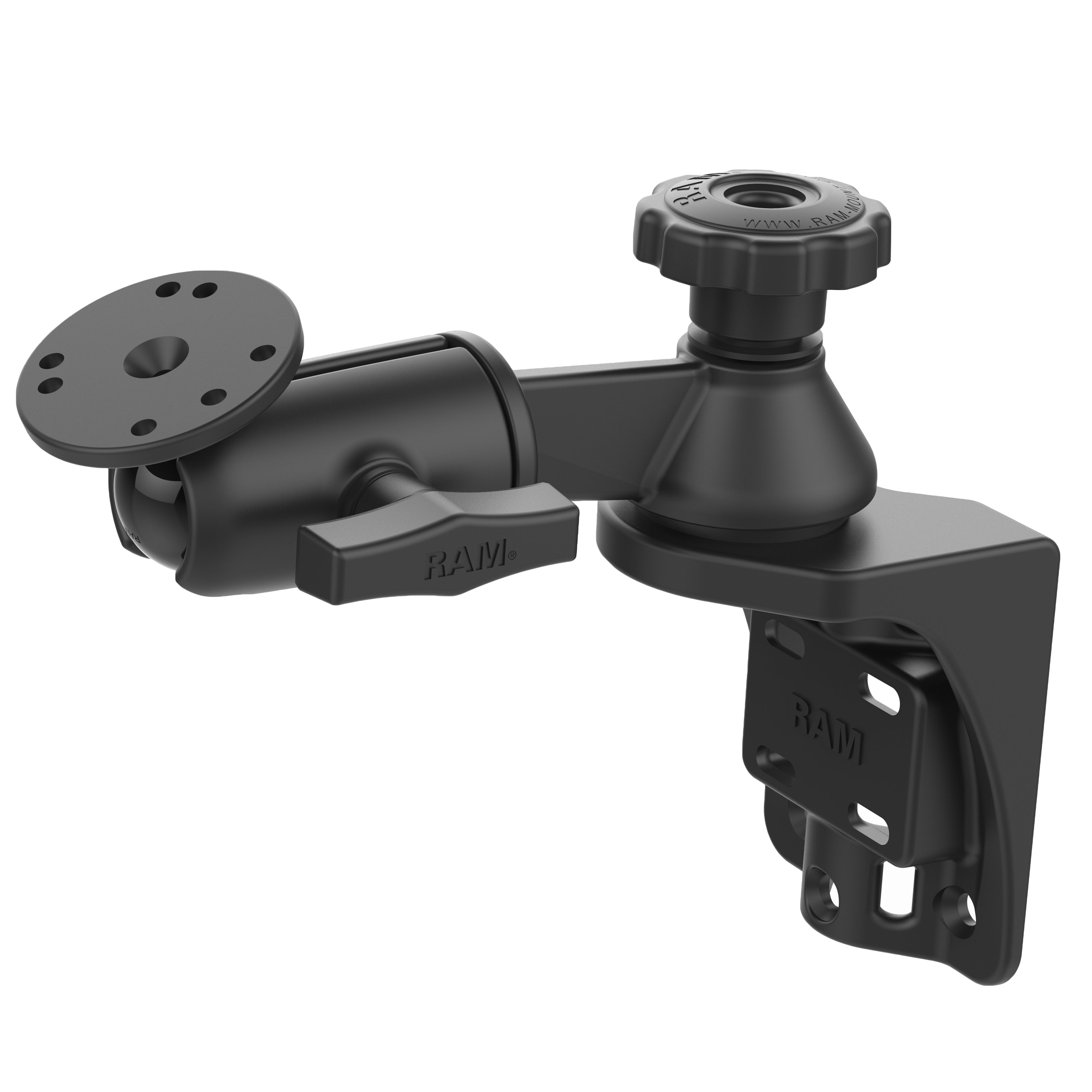 RAM verticale 6 zwenkarm montage met maritieme elektronica bal adapter - RAM Mounts RAM-109V-3U