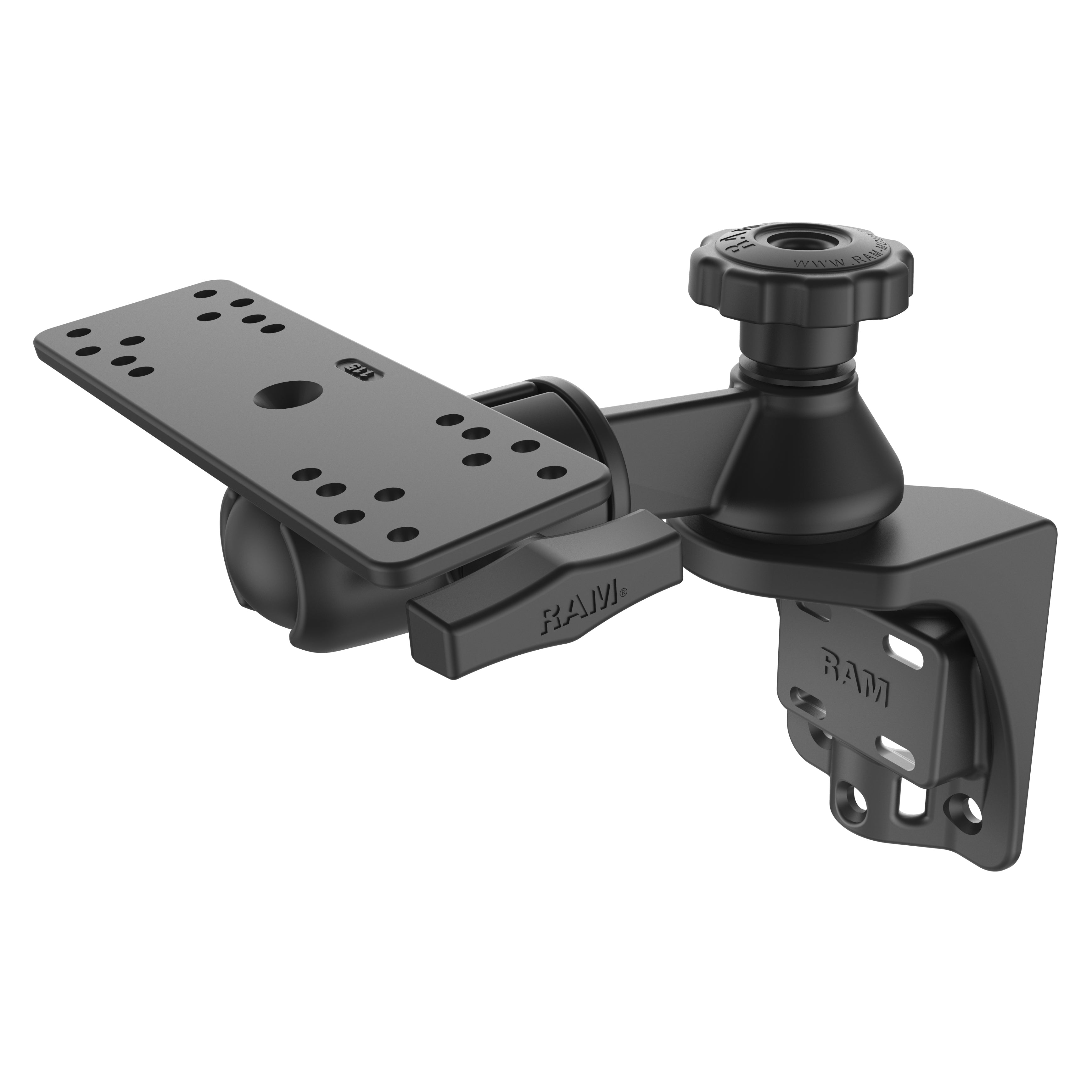RAM Verticale 6" Zwenkarm Montage met Ronde Bal Adapter - RAM Mounts RAM-109VSB afbeelding 3