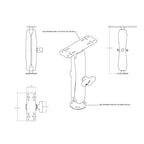 RAM Universele Maritieme Elektronica Montage - C Maat - Lang - RAM Mounts RAM-111U-D afbeelding 3