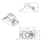 RAM ROD® Dwarsschot/Vlakke oppervlakte basis - RAM Mounts RAM-114BMPU afbeelding 3