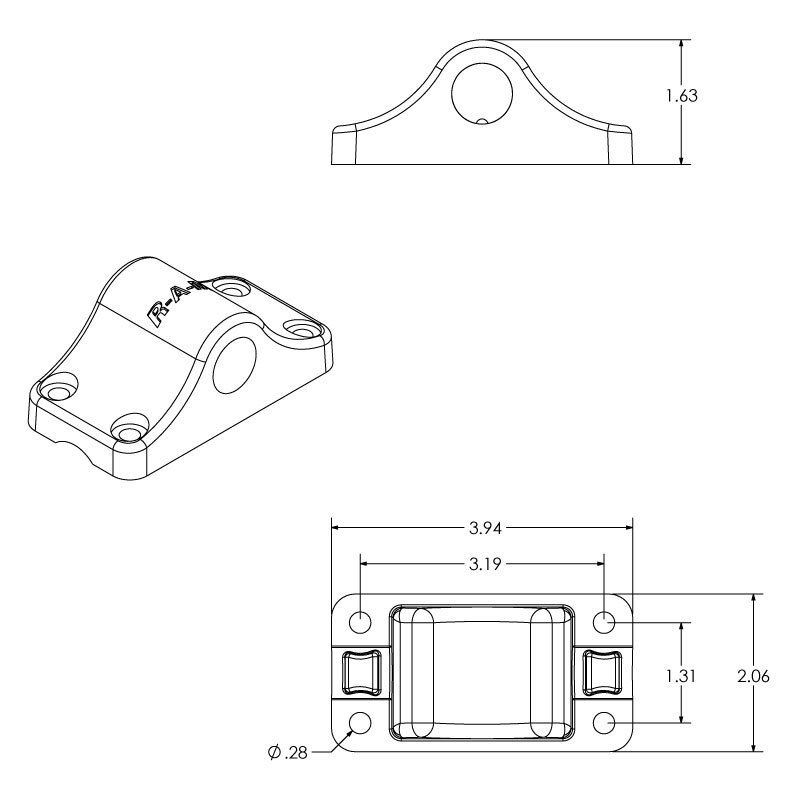 RAM ROD® Dwarsschot stang Basis - RAM Mounts RAM-114BMU afbeelding 6