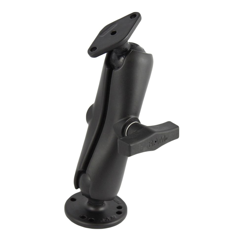 RAM Dubbele Bal Montage met Diamantplaat Adapter - Medium - RAM Mounts RAM-138U afbeelding 1