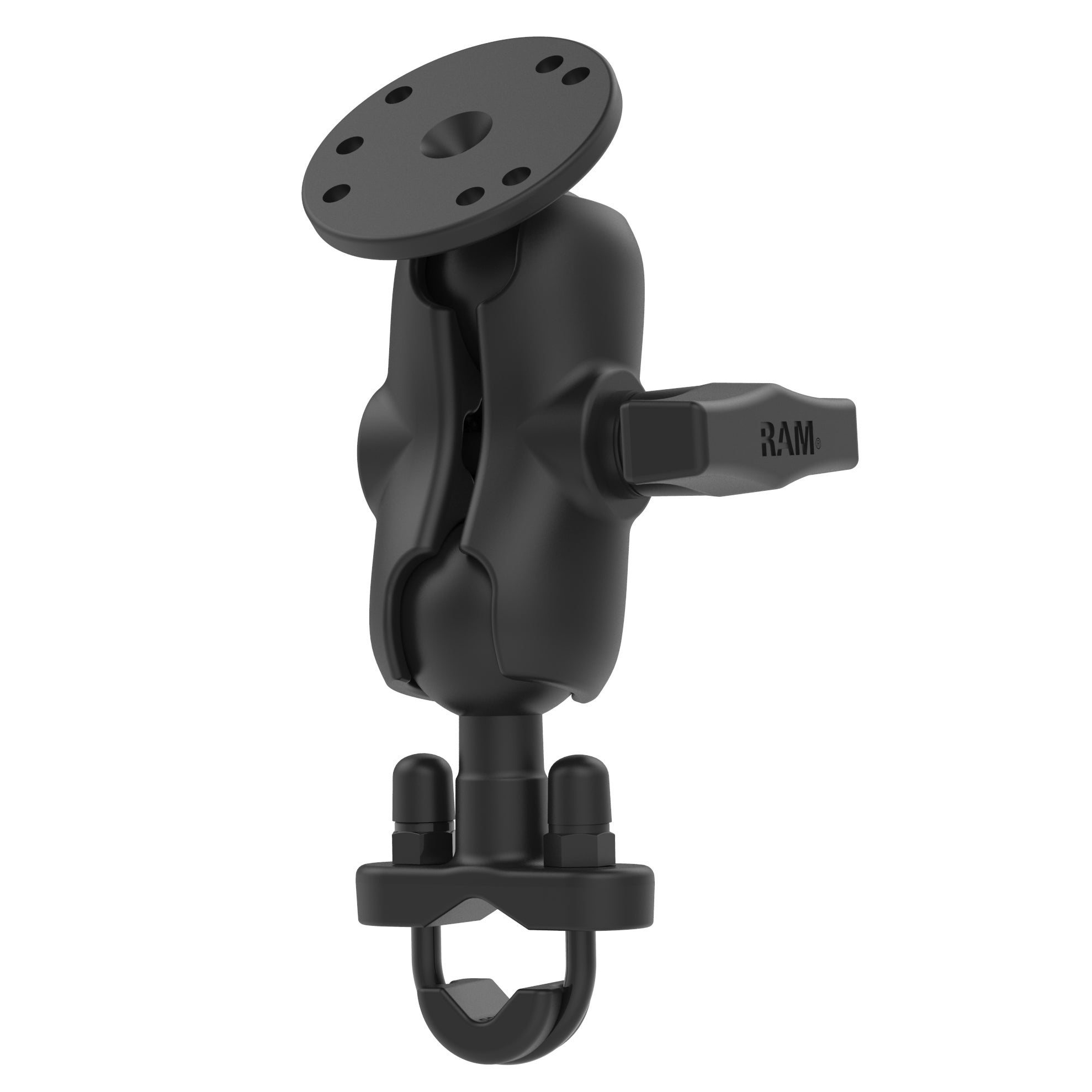 RAM stuur u bout dubbele bal montage met ronde plaat c maat kort - RAM Mounts RAM-149Z-B-202U