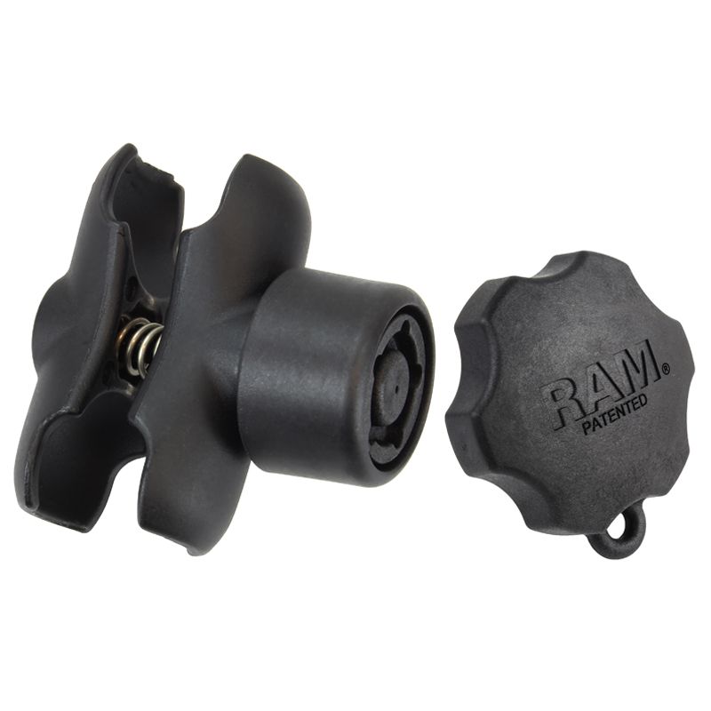 RAM Dubbele Socket Arm met RAM Pin-Lock™ Veiligheidsknop - C Formaat Kort - RAM Mounts RAM-201-BSU afbeelding 1