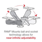 RAM Drill-Down Dubbele Bal Montage voor Humminbird Helix 7 - Medium - RAM Mounts RAM-202-24-202U afbeelding 4