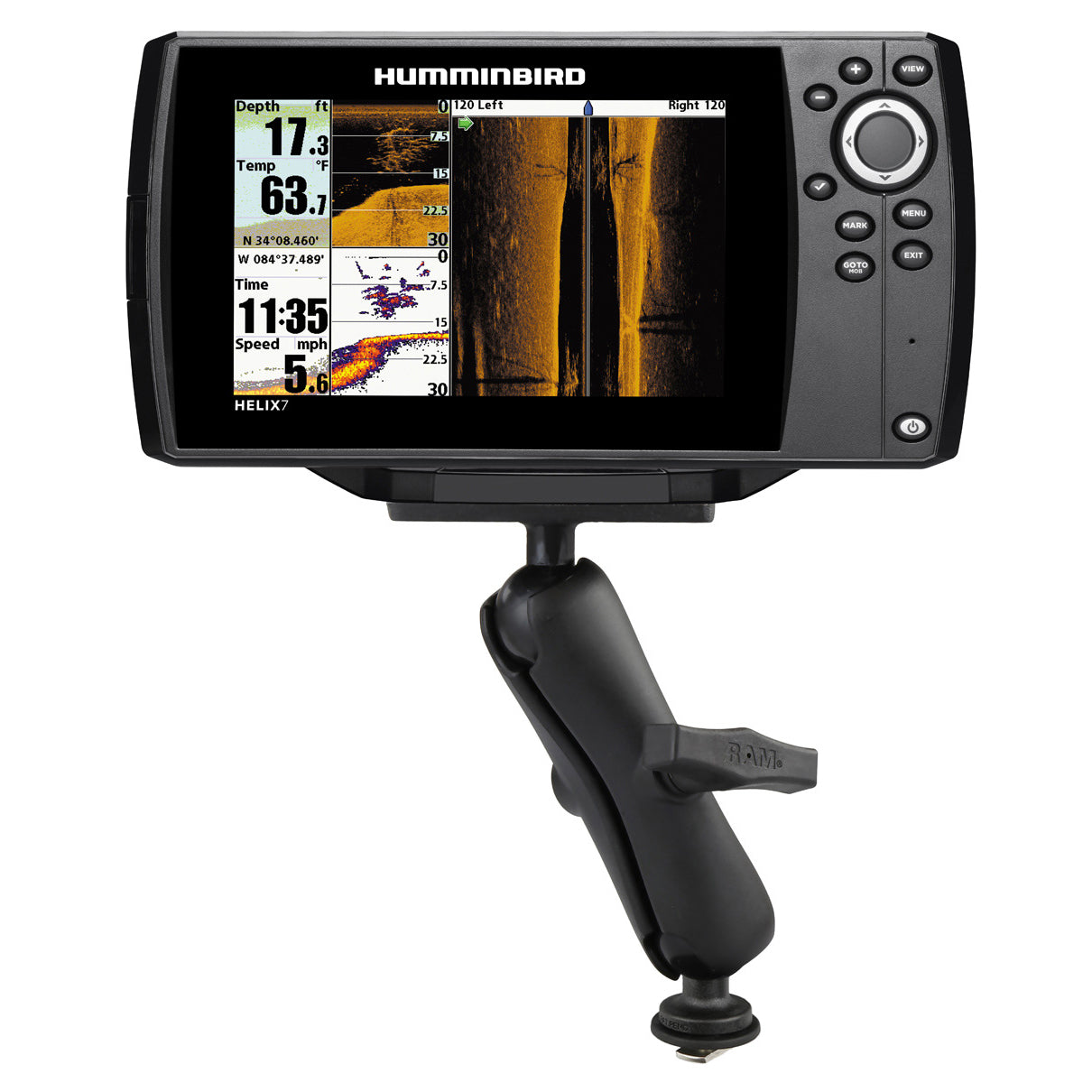 RAM Track Kogel™ Mount voor Humminbird Helix 7 - RAM Mounts RAM-202-24-354-TRA1U afbeelding 1