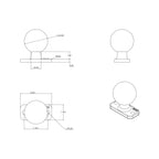 RAM Bal Basis met 1,5" 2-Gat Patroon - C Maat - RAM Mounts RAM-202U-12 afbeelding 2