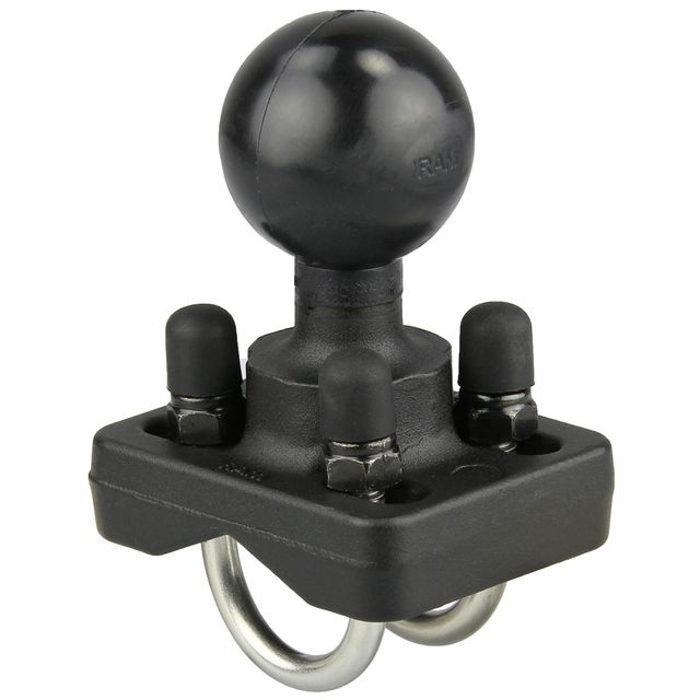 RAM Dubbele U-Bout Montage met 75x75mm VESA-plaat voor 0,75 "-1" rails - RAM Mounts RAM-334-1U afbeelding 3