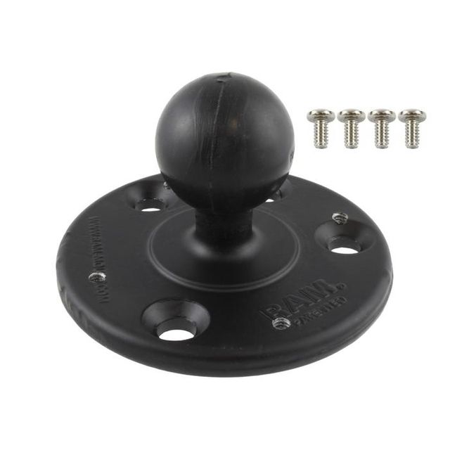 RAM Grote Ronde Plaat met Bal voor Raymarine A50, A50D, A57D & A70 - RAM Mounts RAM-240U-RM1 afbeelding 2