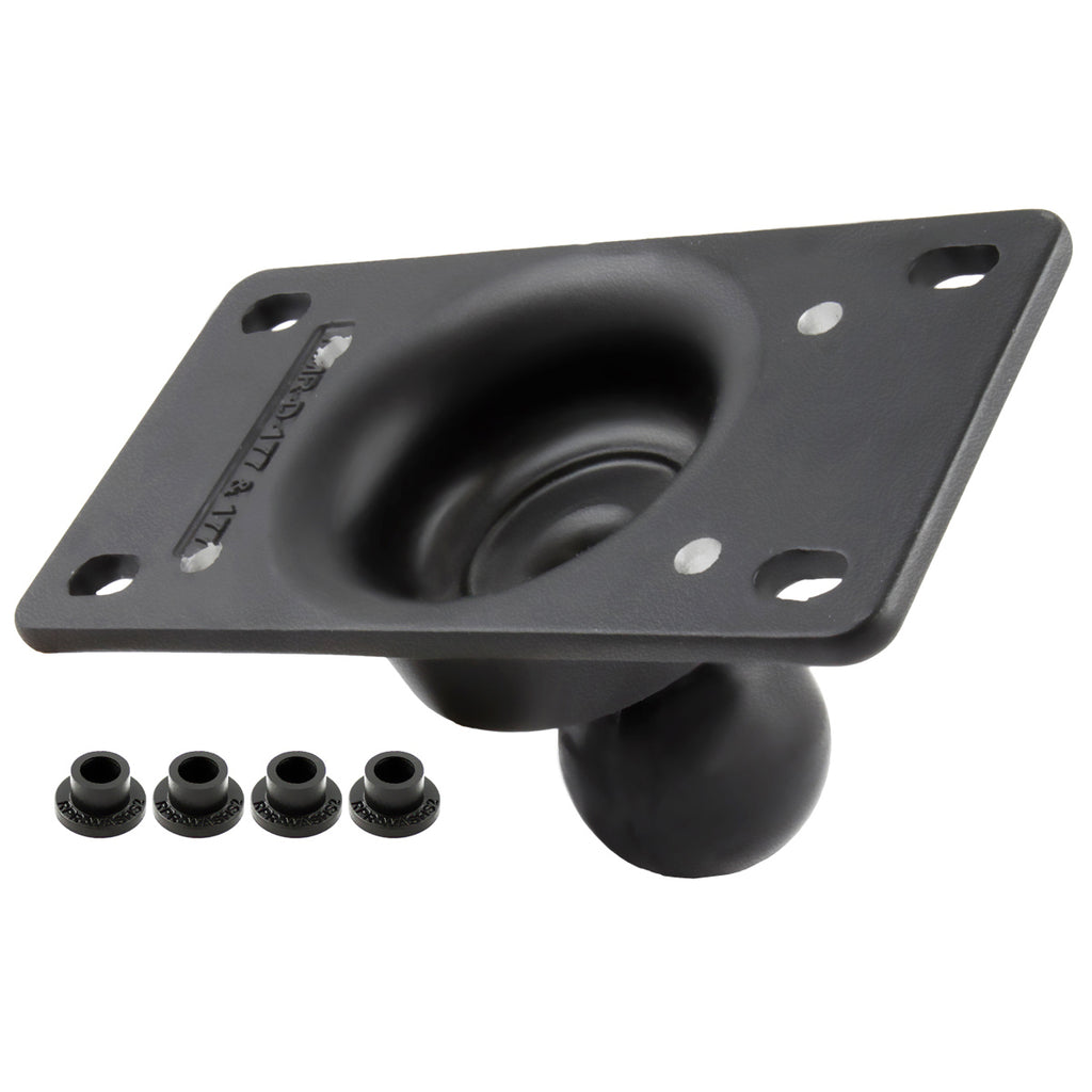 RAM 50x100mm Half VESA Plate met Bal en Aangepaste Voorgeboorde Gaten - RAM Mounts RAM-243U-AVA1 afbeelding 1