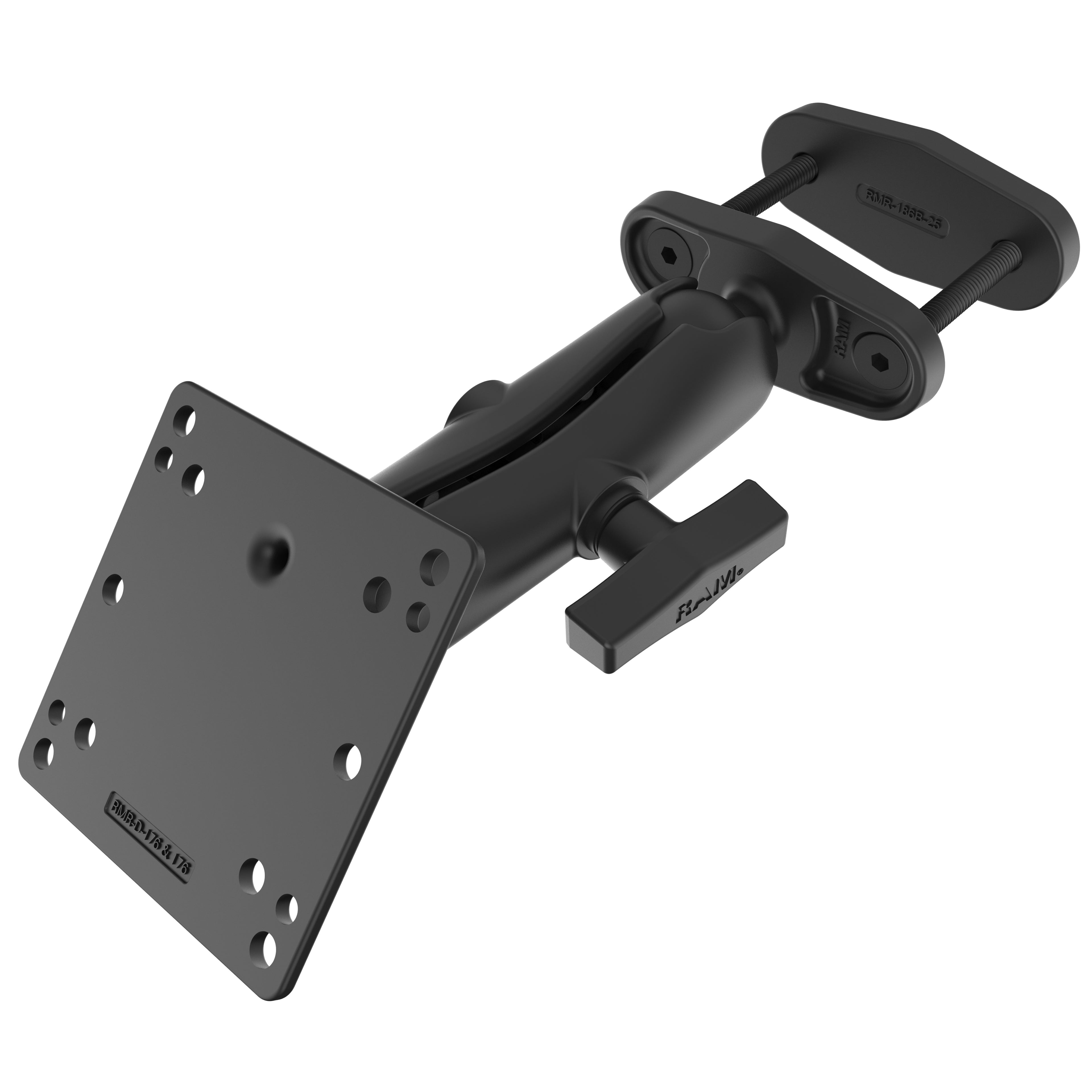 RAM Heftruck Klembevestiging met 100x100mm VESA-plaat voor Vierkante Palen - RAM Mounts RAM-246-247U-25 afbeelding 1