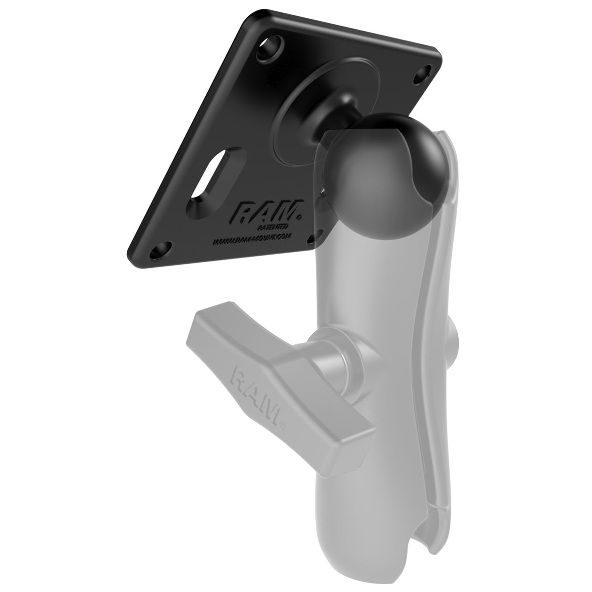 RAM 75x75mm VESA-plaat met Bal - C-maat - RAM Mounts RAM-2461U afbeelding 3