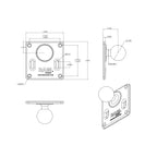 RAM 75x75mm VESA-plaat met Bal - C-maat - RAM Mounts RAM-2461U afbeelding 4